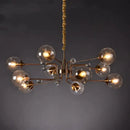 Decorbites glass bubble chandelier gold and crystal living room light