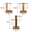 DecorBites™ Glass Bulb Vase with Wooden Stand