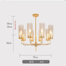 Decorbites glass chandelier blue and gold luxury dining room light