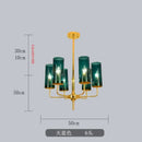 Decorbites glass chandelier blue and gold luxury dining room light