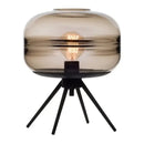 Smoked glass metal nordic sofa desk lamp bedroom