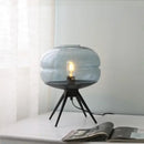 Smoked glass metal nordic sofa desk lamp bedroom