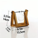 Triangular wood and glass planter propagation station for living room