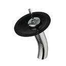 DecorBites™ Glass Rocker Handle Basin Faucet, Waterfall Mixer Taps, Chrome Finish
