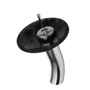 DecorBites™ Glass Rocker Handle Basin Faucet, Waterfall Mixer Taps, Chrome Finish