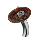 DecorBites™ Glass Rocker Handle Basin Faucet, Waterfall Mixer Taps, Chrome Finish
