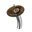 DecorBites™ Glass Rocker Handle Basin Faucet, Waterfall Mixer Taps, Chrome Finish