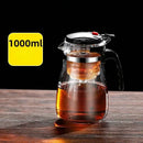 Modern black & silver glass tea kettle kitchen infuser pot