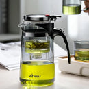 DecorBites™ Glass Tea Pot with Infuser & Chinese Tea Set Deep Utensil