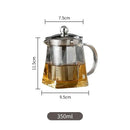 DecorBites™ Glass Tea Pot with Stainless Steel Infuser