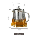 DecorBites™ Glass Tea Pot with Stainless Steel Infuser