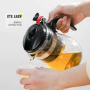 DecorBites™ Glass Tea Set with Infuser, Pu Erh Kettle, Gaiwan Pots - 900ml