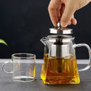 DecorBites™ Glass Teapot Infuser Tea Set Kettle Maker, Jug Teaware Kitchen Bar Home