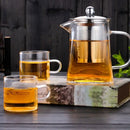 DecorBites™ Glass Teapot Infuser Tea Set Kettle Maker, Jug Teaware Kitchen Bar Home