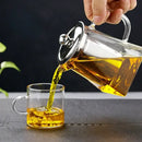 DecorBites™ Glass Teapot Infuser Tea Set Kettle Maker, Jug Teaware Kitchen Bar Home