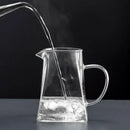 Thermostable clear glass kungfu tea set with filter for office dining