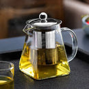 Thermostable clear glass kungfu tea set with filter for office dining