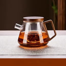 DecorBites™ Glass Teapot Set Clear Teacup Kung Fu Tea Maker Milk Rose Set