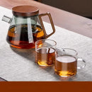 DecorBites™ Glass Teapot Set Clear Teacup Kung Fu Tea Maker Milk Rose Set