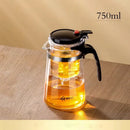 DecorBites™ Glass Teapot with One-button Filtration for High-temperature Tea Brewing