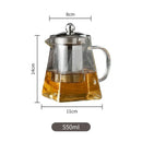 DecorBites™ Glass Teapot with Stainless Steel Infuser