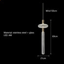 DecorBites™ Glass Tubes Chandelier LED Pendant Lamp for Modern Luxury Lighting