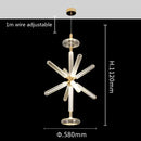 DecorBites™ Glass Tubes Chandelier LED Pendant Lamp for Modern Luxury Lighting