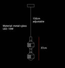 DecorBites™ Glass Tubes Chandelier LED Pendant Lamp for Modern Luxury Lighting