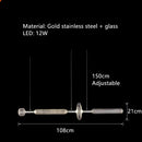 DecorBites™ Glass Tubes Chandelier LED Pendant Lamp for Modern Luxury Lighting