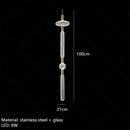 DecorBites™ Glass Tubes Chandelier LED Pendant Lamp for Modern Luxury Lighting