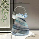 DecorBites™ Glass Vase Basket Handbag Flower Arrangement Home Decoration Accessories
