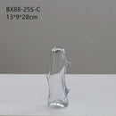 Hand blown fork shape glass vase living room tree inspired decor
