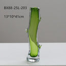 Hand blown fork shape glass vase living room tree inspired decor