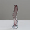Hand blown fork shape glass vase living room tree inspired decor