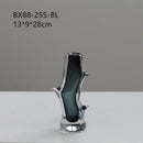 Hand blown fork shape glass vase living room tree inspired decor