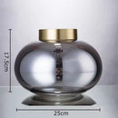 Modern metallic glass vase set with gold lids bedroom decor