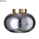 Modern metallic glass vase set with gold lids bedroom decor