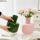Modern pink matte glass vase desk decoration – bedroom aesthetic decor