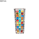 Mosaic colorful glass vase flower pots dining room decor