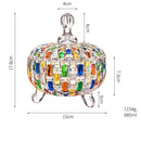 Mosaic colorful glass vase flower pots dining room decor