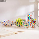 Mosaic colorful glass vase flower pots dining room decor