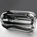 Modern ridged black glass vase set living room hydroponics decor