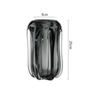 Modern ridged black glass vase set living room hydroponics decor