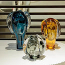 Modern blue and amber cactus decorbites glass vase living room decor