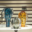 Modern blue and amber cactus decorbites glass vase living room decor