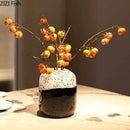 Speckled black & white ceramic hydroponics flower pot living room decor