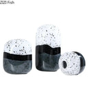 Speckled black & white ceramic hydroponics flower pot living room decor