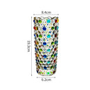 Mosaic rhinestone decorbites glass vase for living room desk decoration