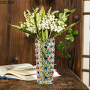 Mosaic rhinestone decorbites glass vase for living room desk decoration