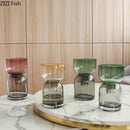 DecorBites™ Glass Vase Hydroponics Flower Pots for Desk Decoration and Floral Arrangement